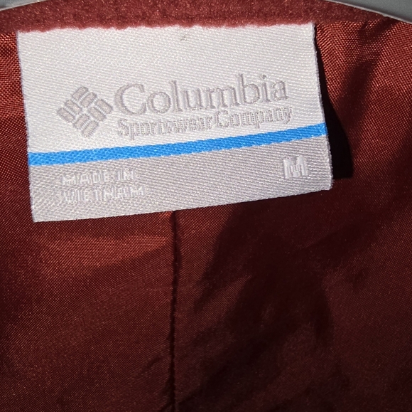 Columbia Red Quilted Puffer Vest With Pockets Zip-up Cold Weather Women's M - Picture 9 of 10